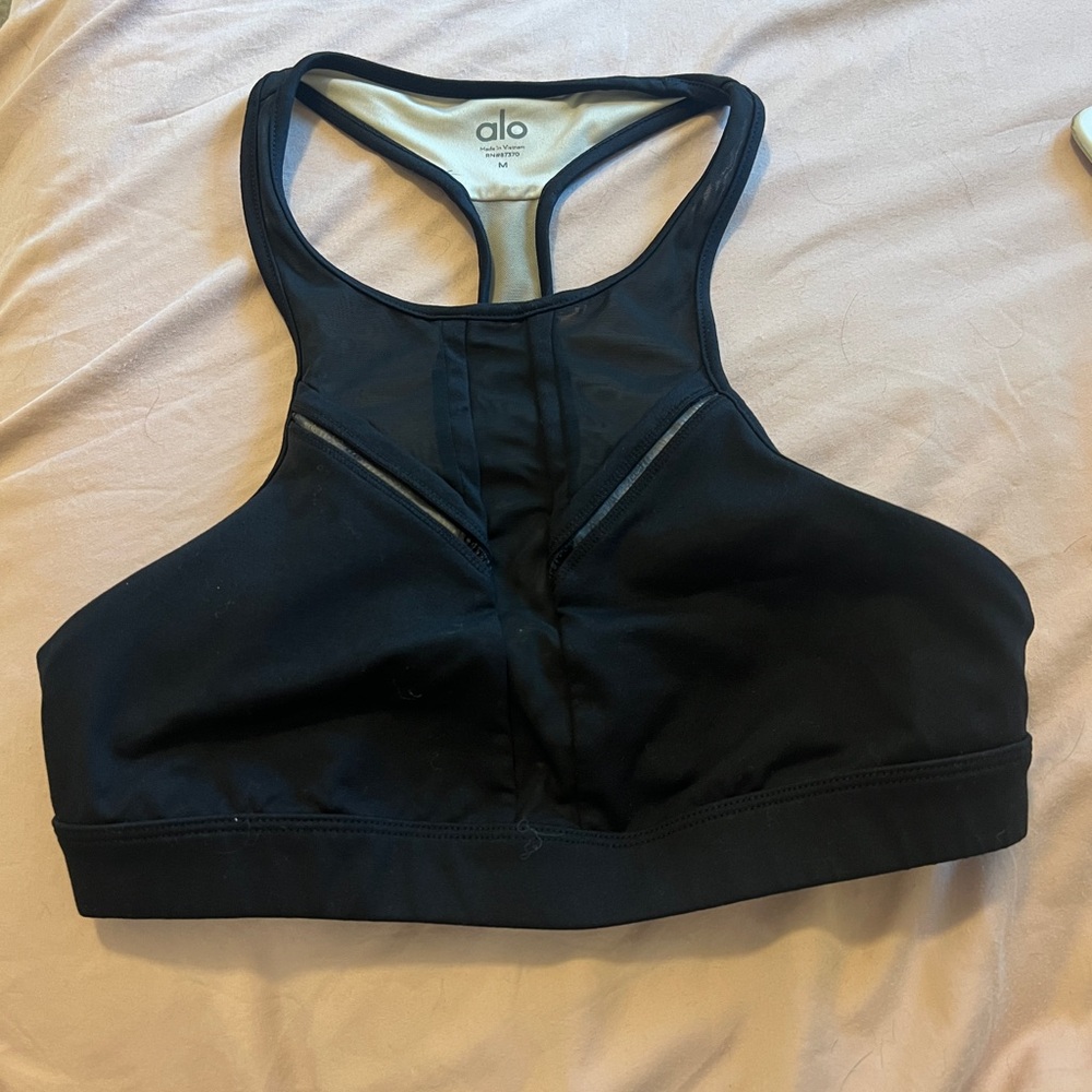 ALO Yoga Midnight Black Sports Bra